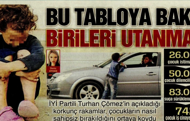 “Bu tabloya bakıp birileri utanmalı”